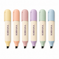 SORVANA Halo Mini Chisel Tip Highlighter Set – 6 Pastel Colours